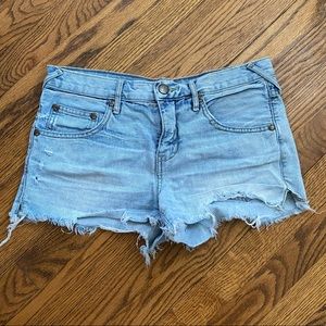 free people denim shorts